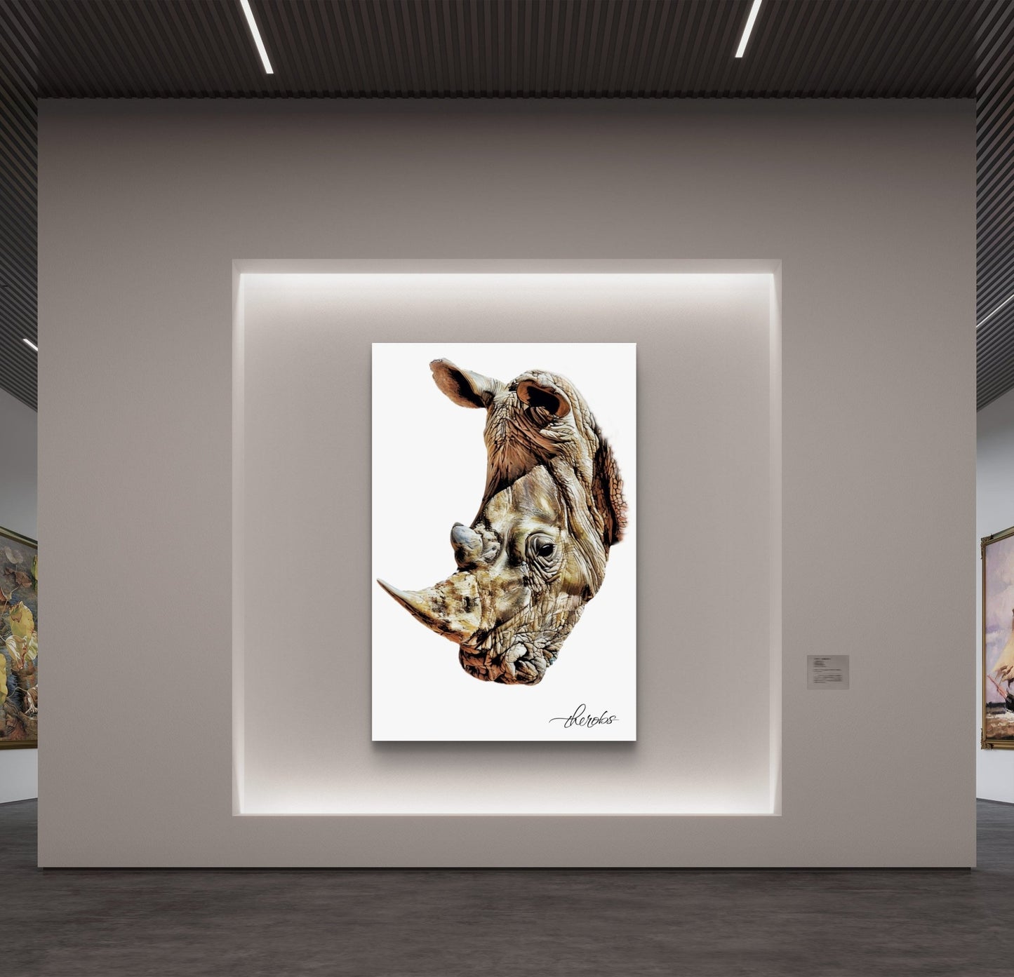 Rhino Canvas Print - HD Printing