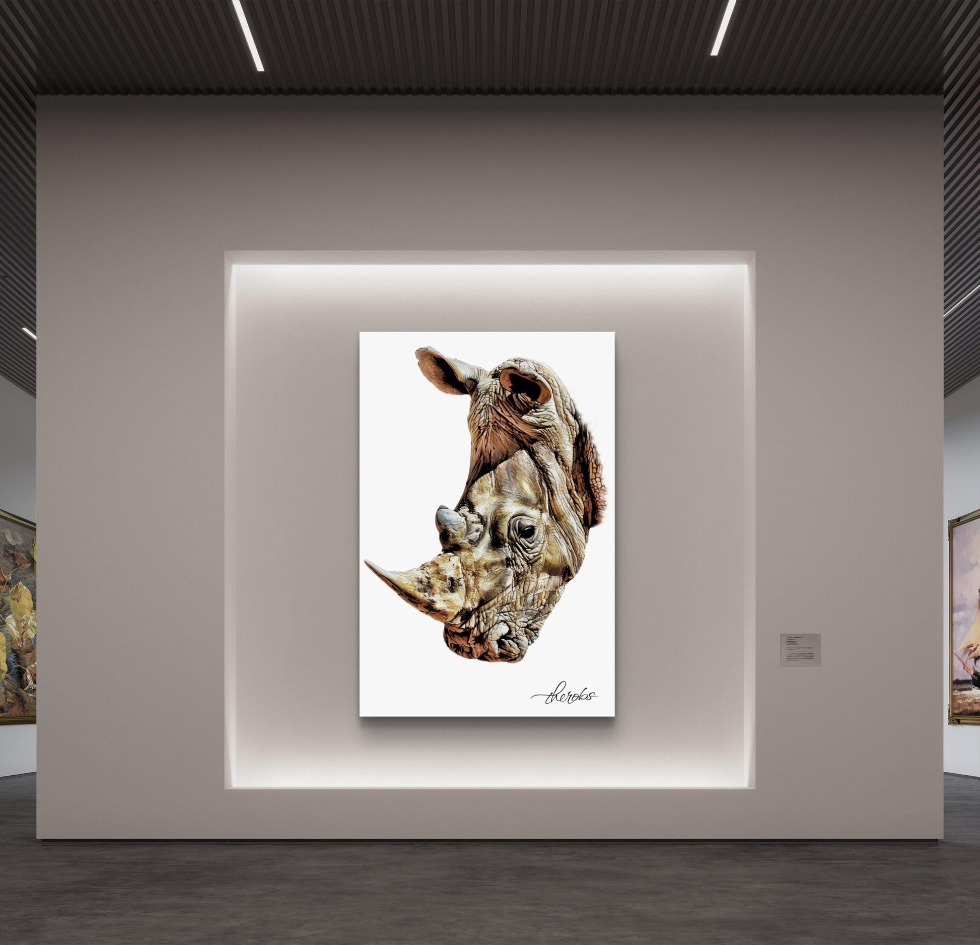 Rhino Canvas Print - HD Printing
