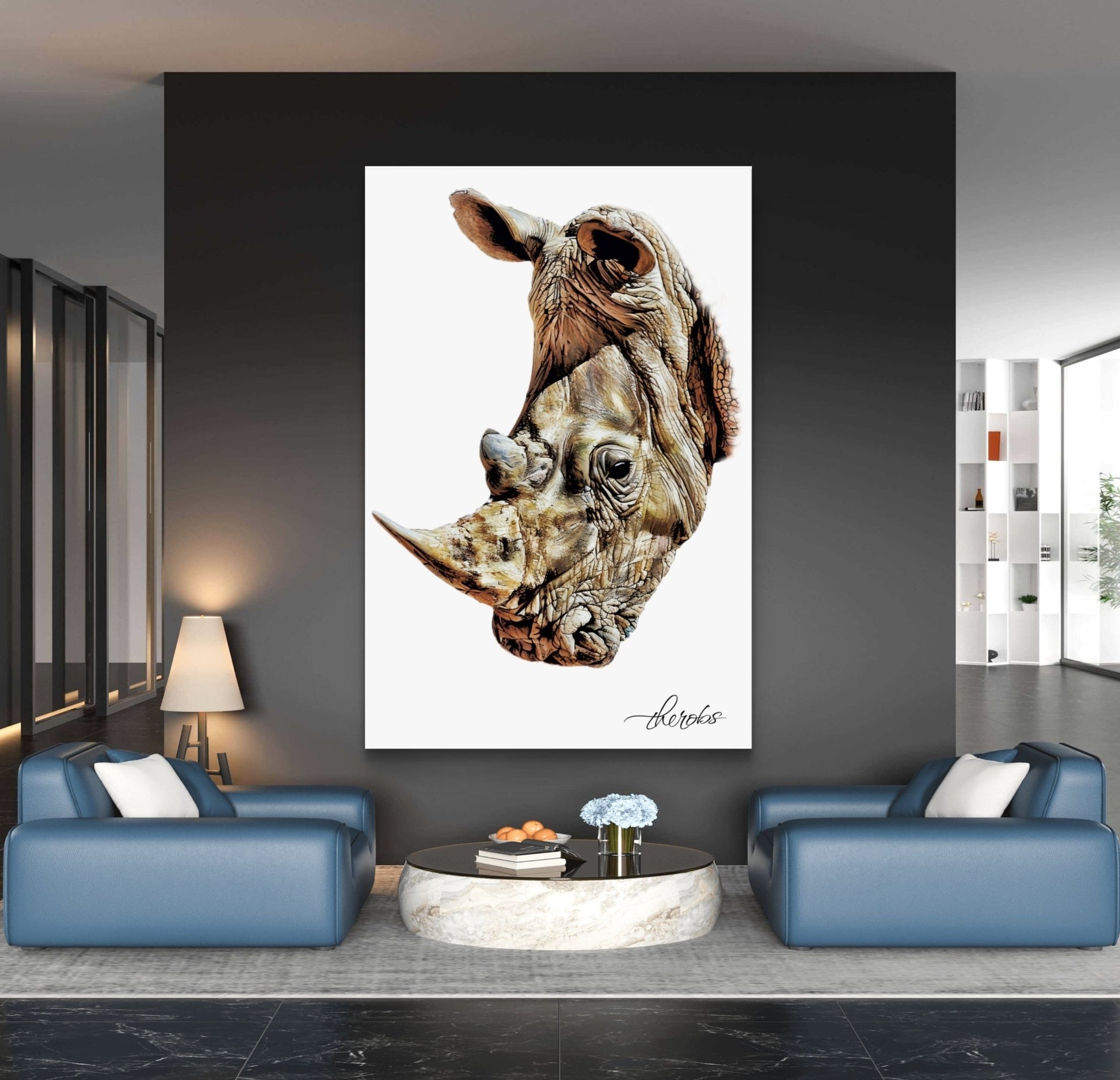 Rhino Canvas Print - HD Printing