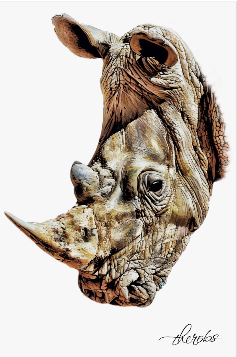 Rhino Canvas Print - HD Printing