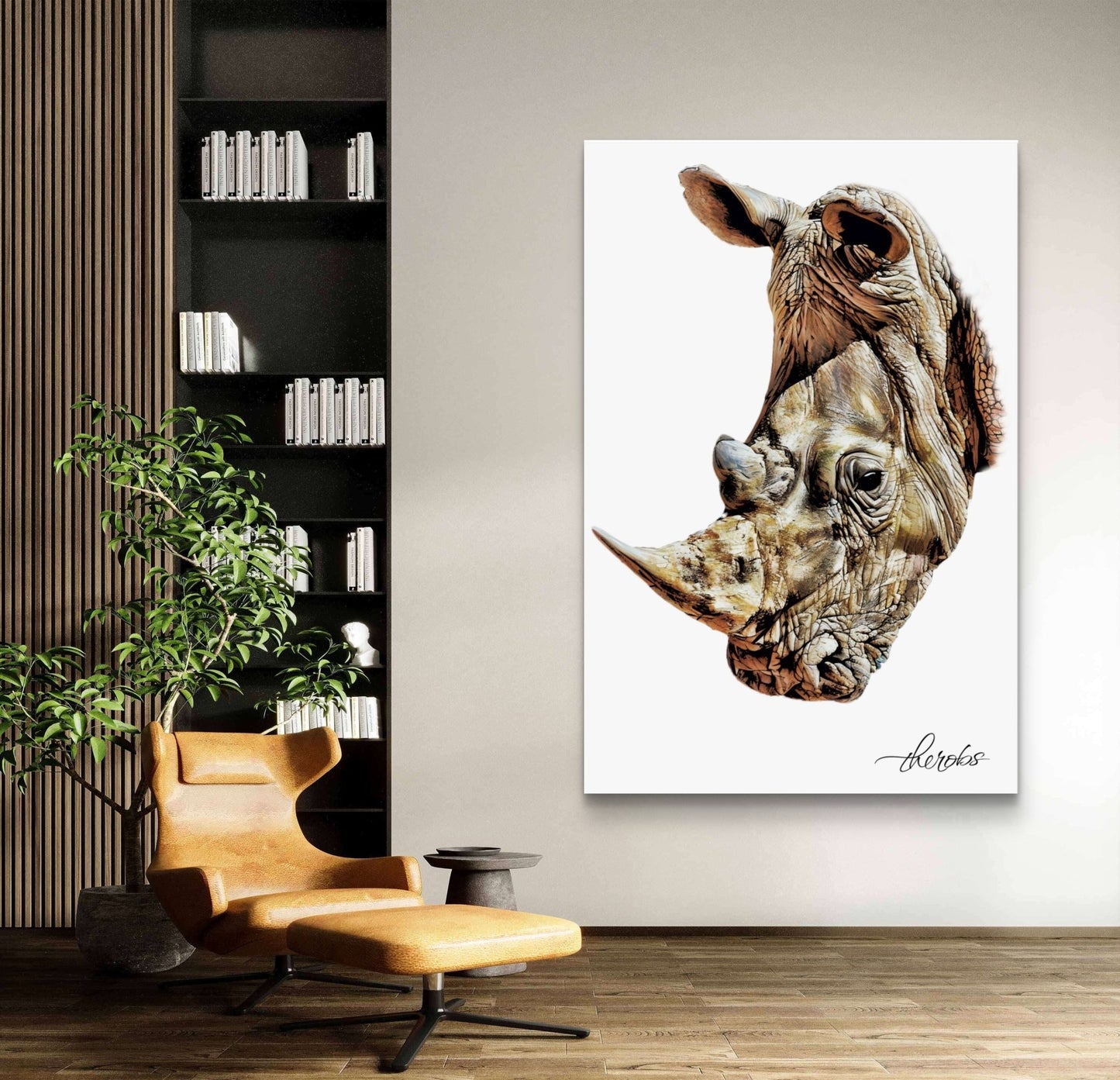 Rhino Canvas Print - HD Printing