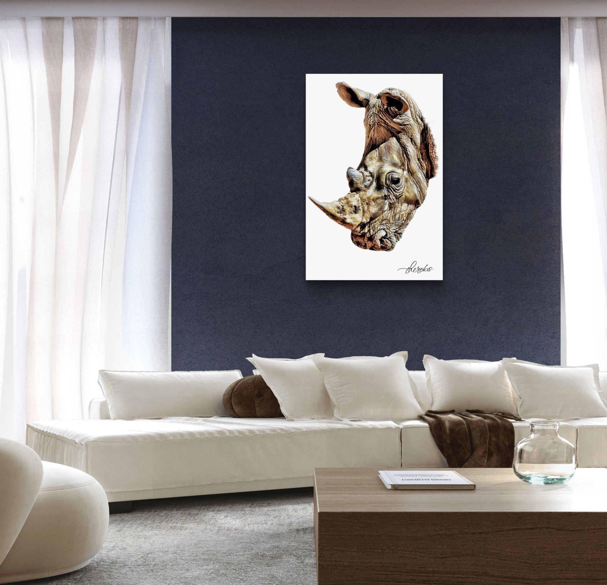Rhino Canvas Print - HD Printing