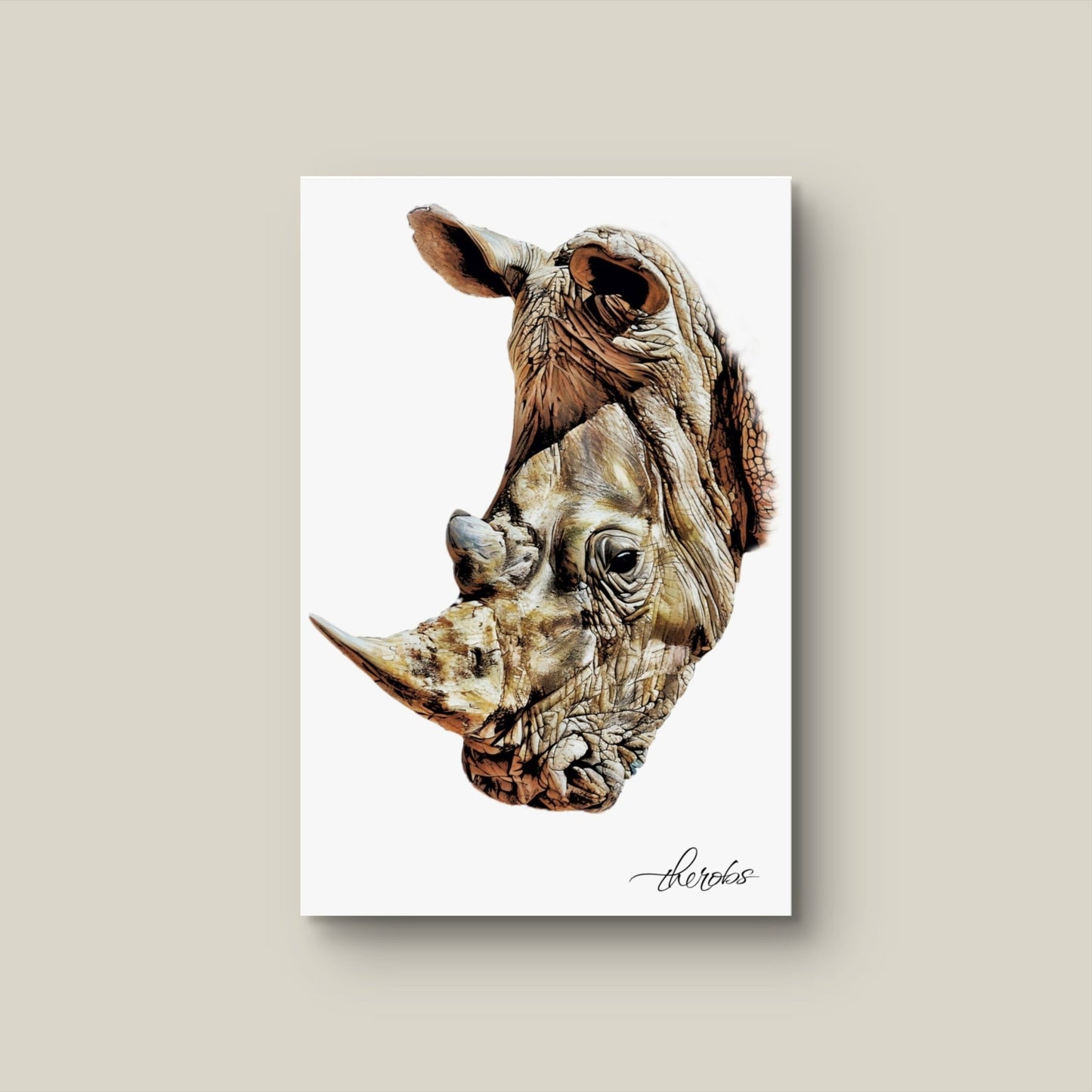 Rhino Canvas Print - HD Printing