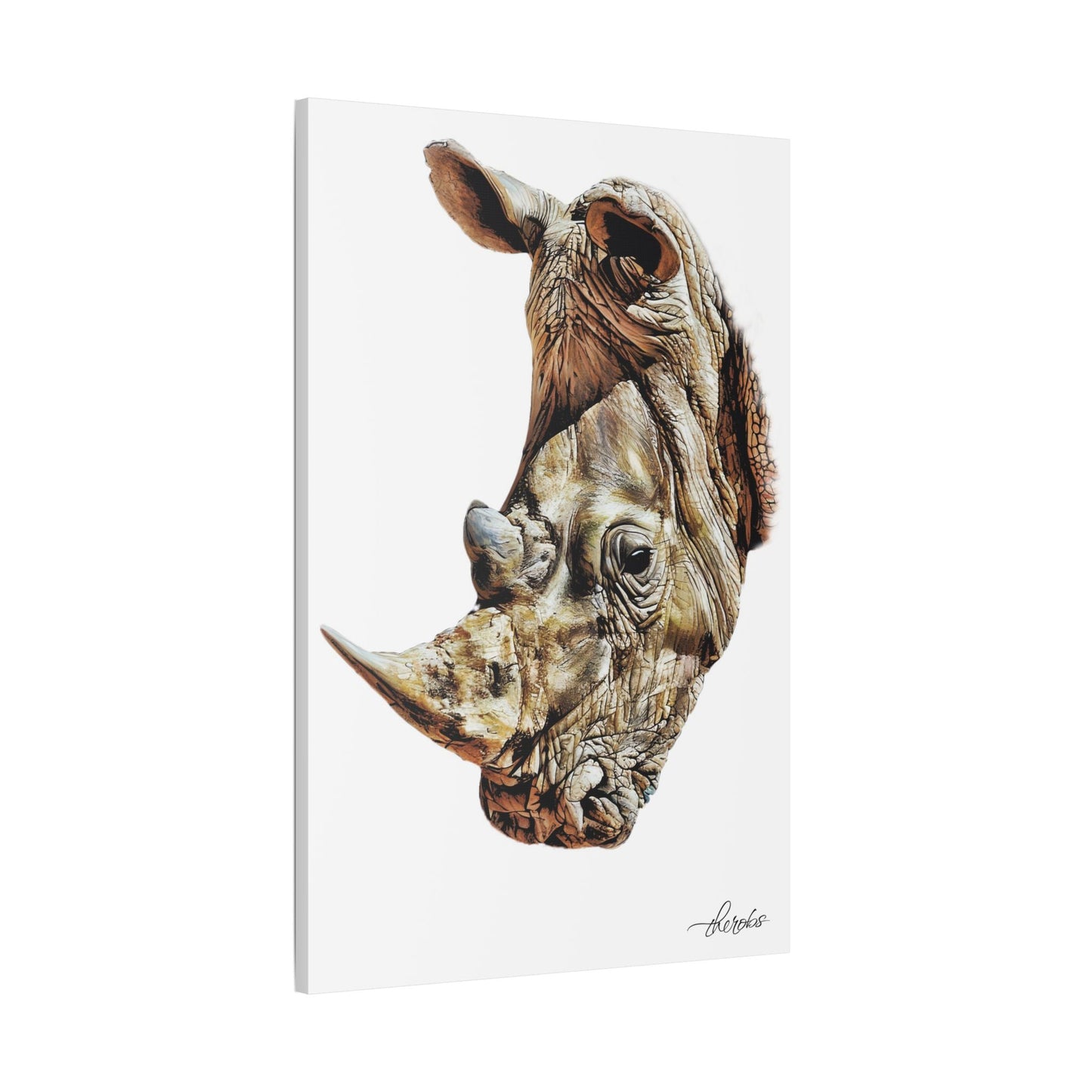 Rhino Canvas Print - HD Printing