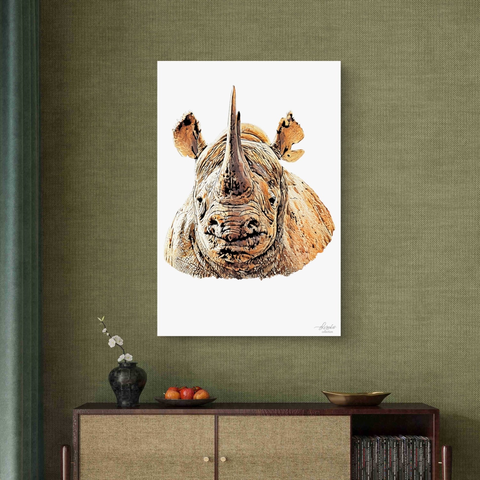 Rhino Fine Art Giclée Matte Poster II - HD Printing