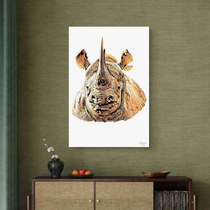 Rhino Fine Art Giclée Matte Poster II - HD Printing
