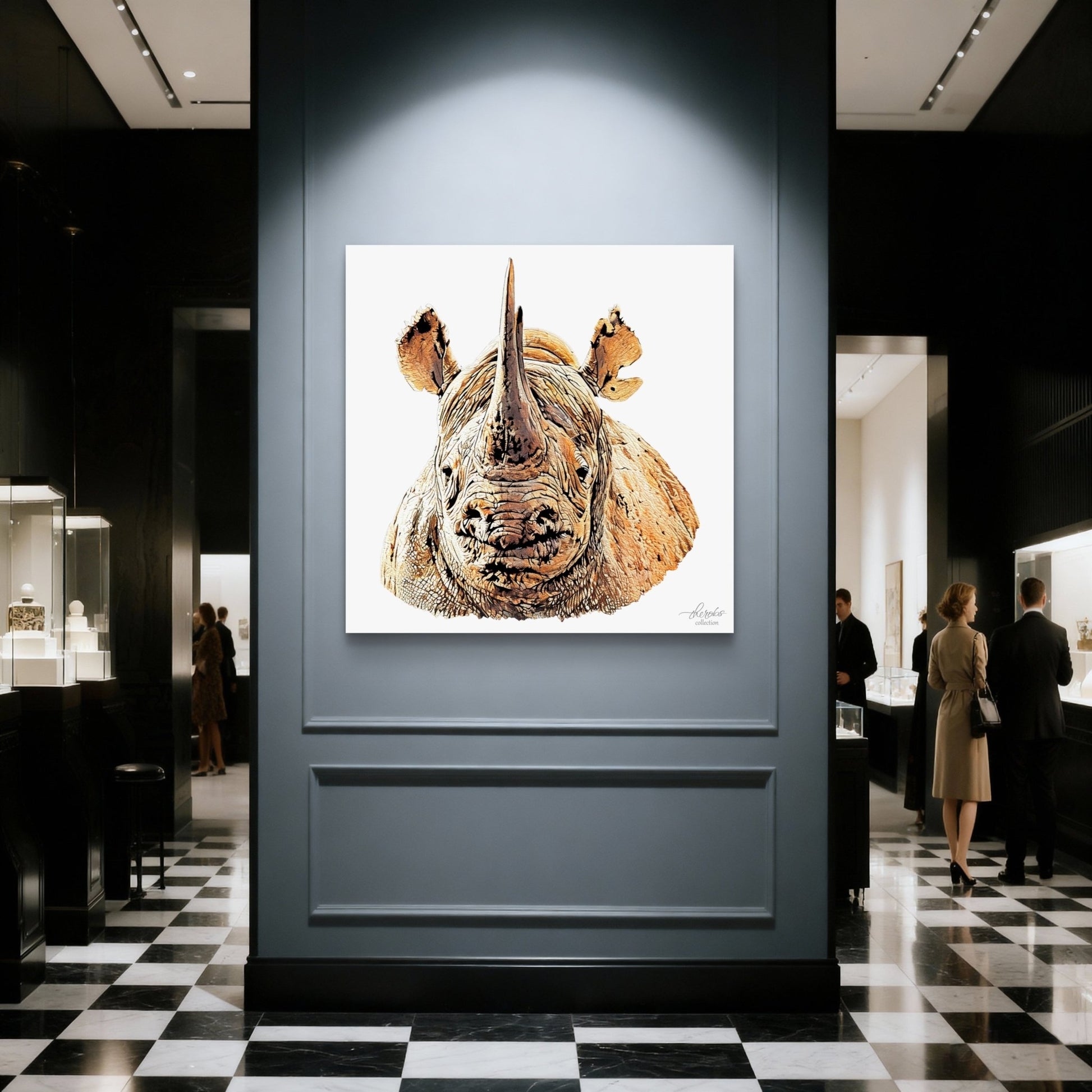 Rhino Fine Art Giclée Matte Poster II - HD Printing