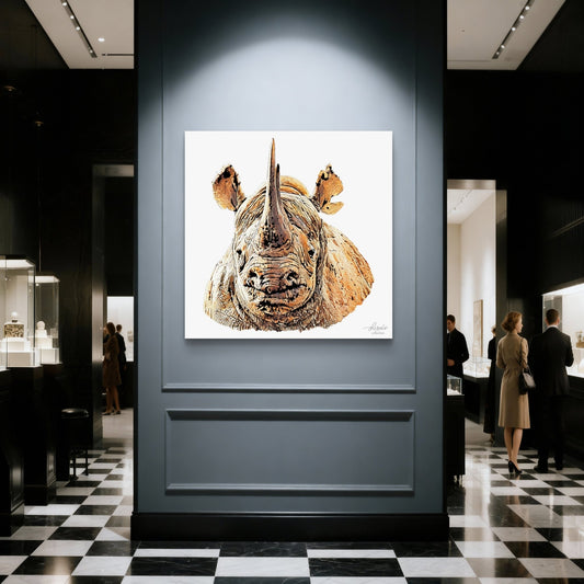 Rhino Fine Art Giclée Matte Poster II - HD Printing