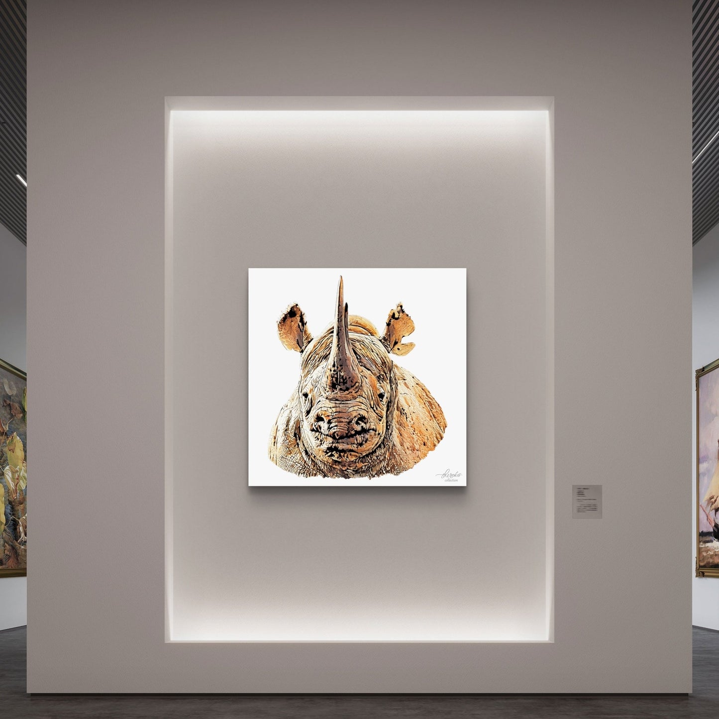 Rhino Fine Art Giclée Matte Poster II - HD Printing