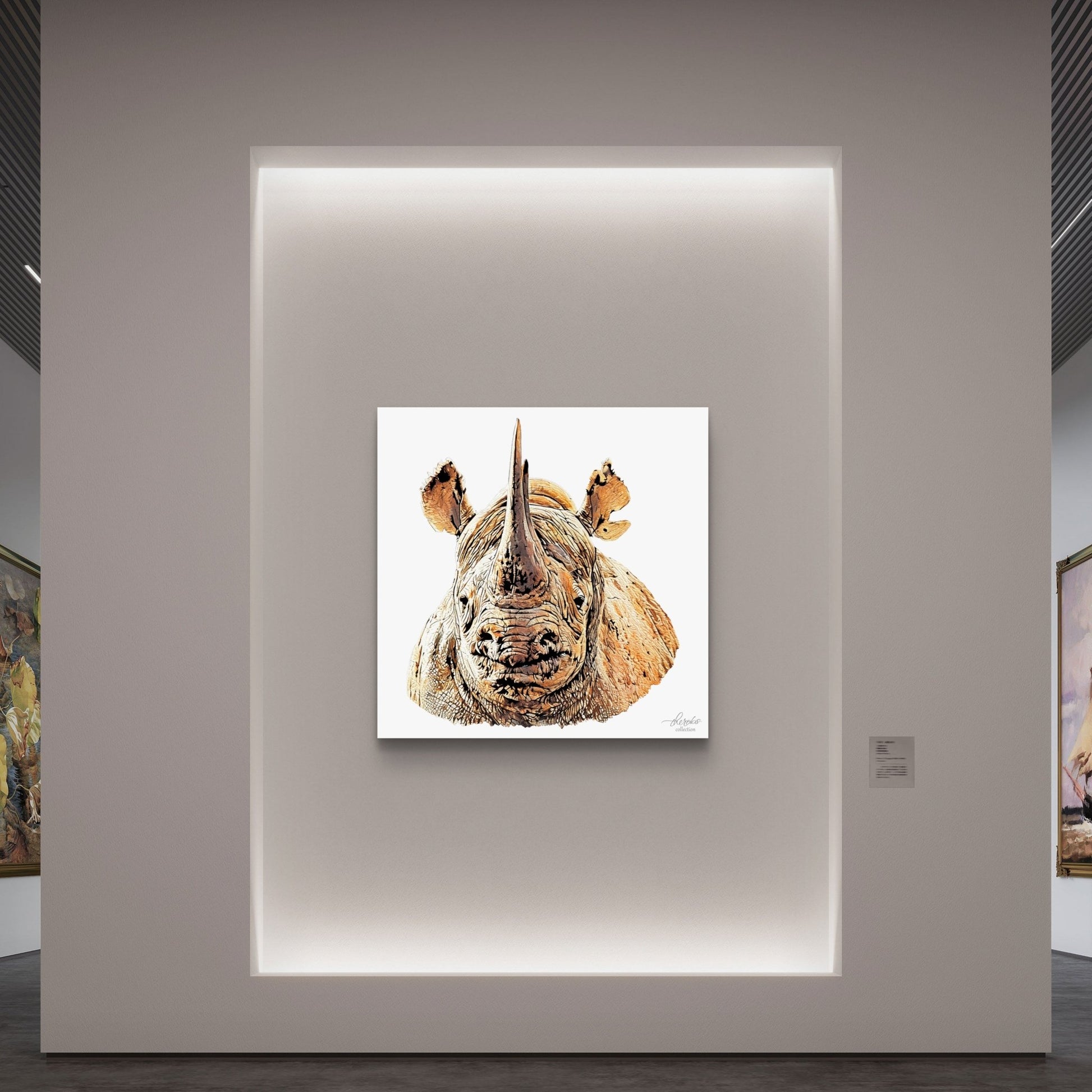 Rhino Fine Art Giclée Matte Poster II - HD Printing