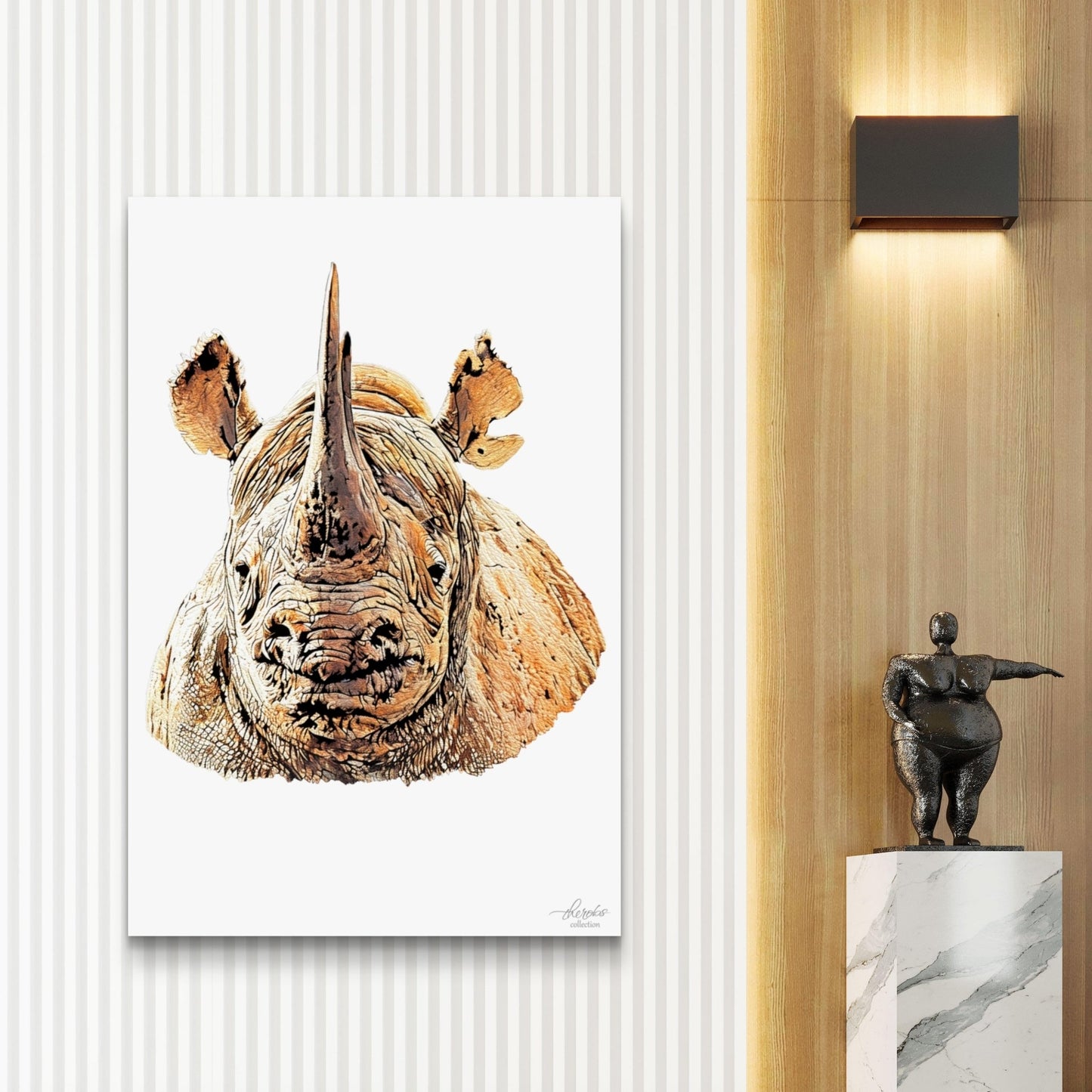 Rhino Fine Art Giclée Matte Poster II - HD Printing