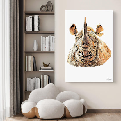 Rhino Fine Art Giclée Matte Poster II - HD Printing