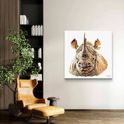 Rhino Fine Art Giclée Matte Poster II - HD Printing