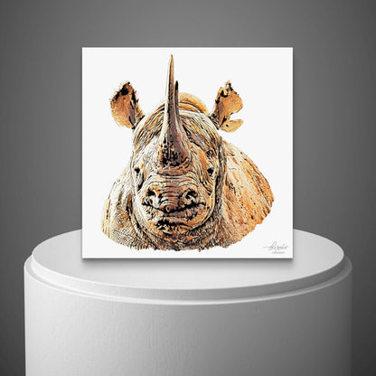 Rhino Fine Art Giclée Matte Poster II - HD Printing