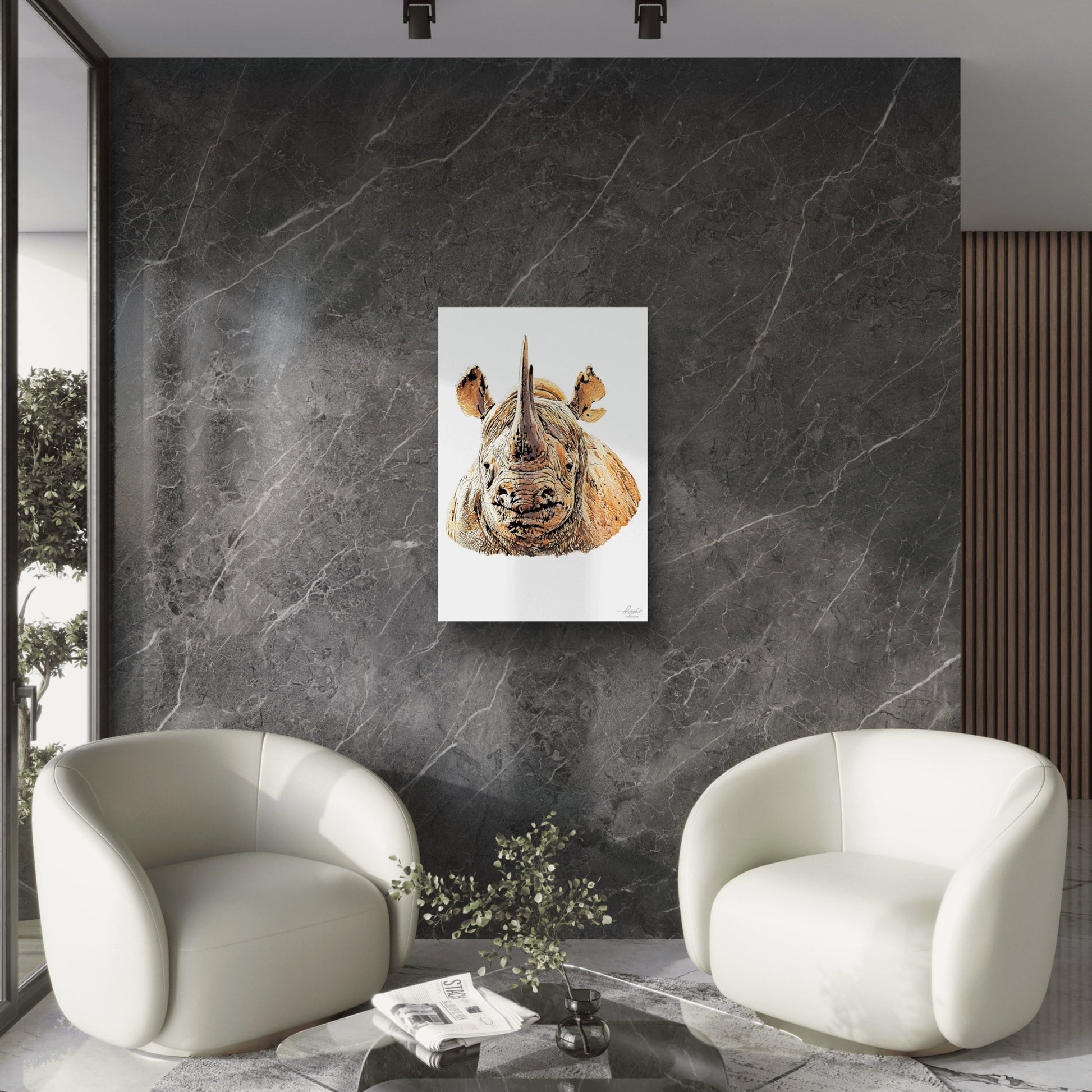 Rhino Fine Art Giclée Matte Poster II - HD Printing