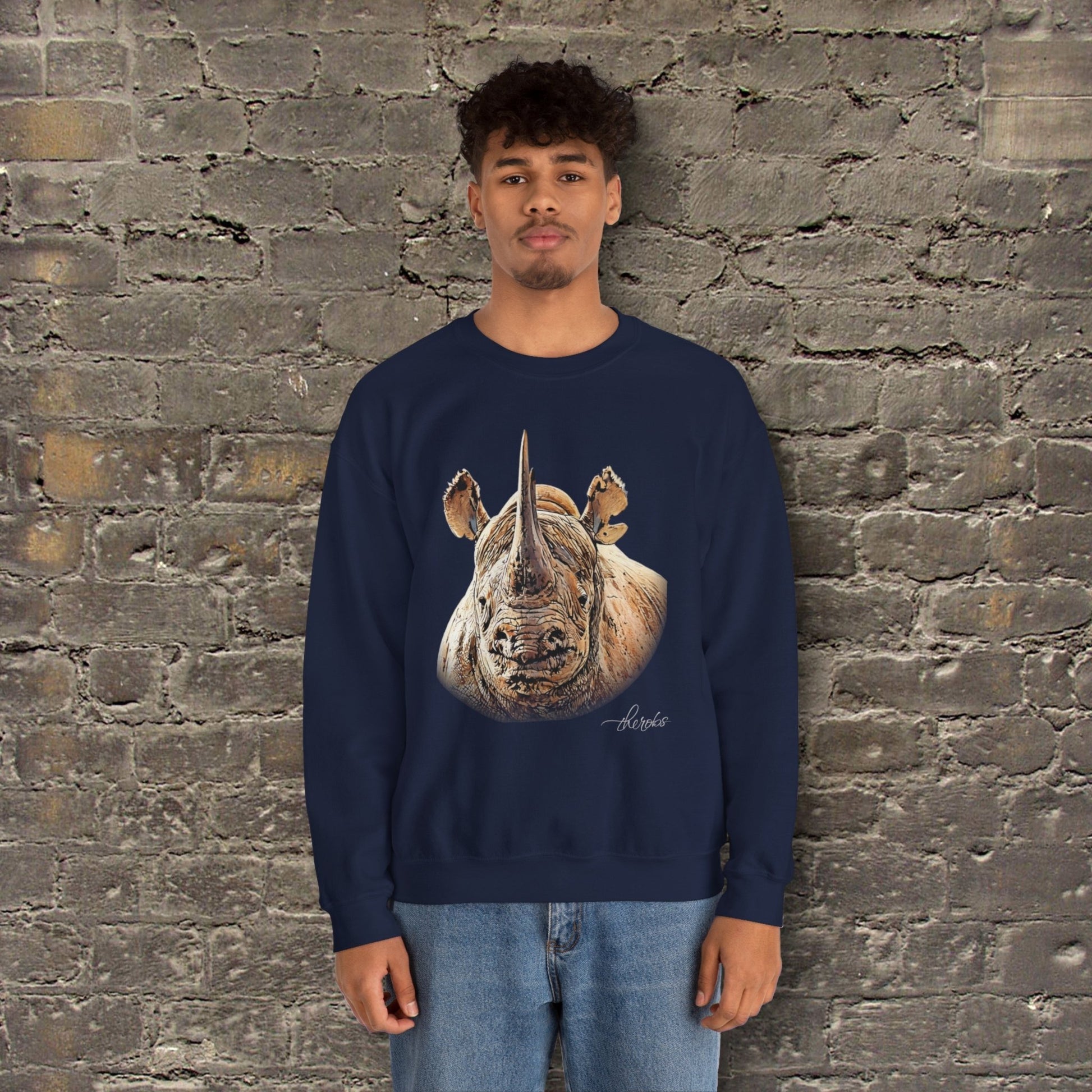 Rhino Heavy Unisex Sweatshirt II - HD Printing