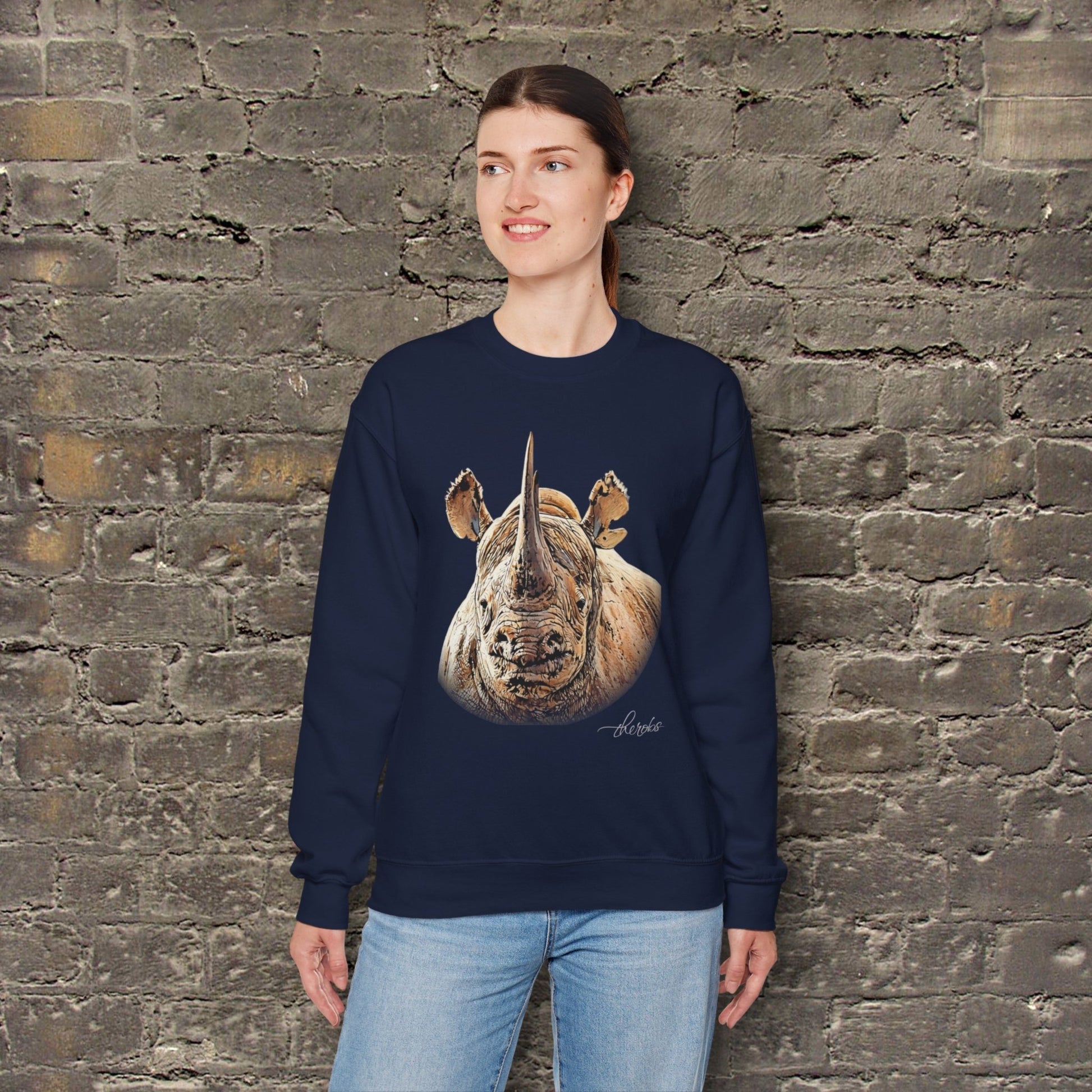 Rhino Heavy Unisex Sweatshirt II - HD Printing