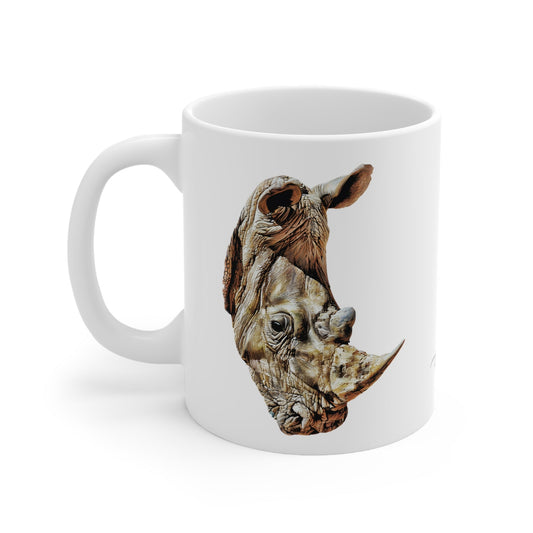 Rhino White Ceramic 11oz Mug - HD Printing