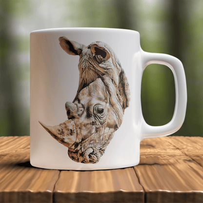 Rhino White Ceramic 11oz Mug - HD Printing