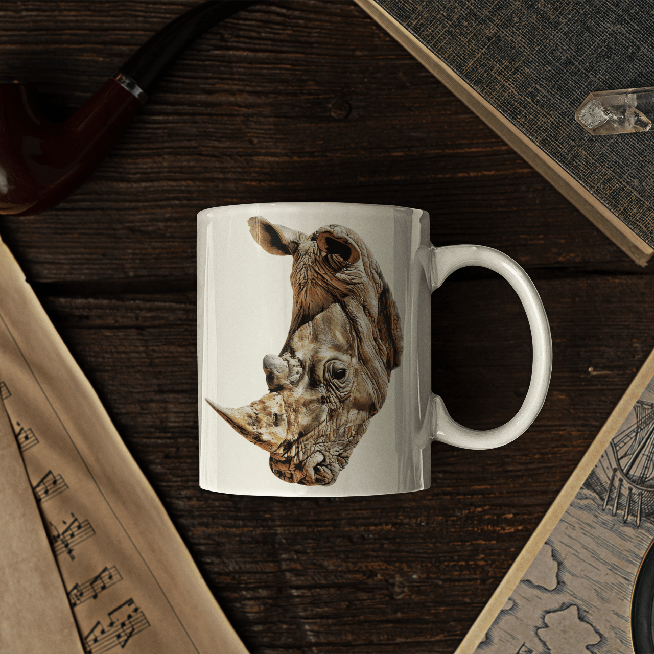 Rhino White Ceramic 11oz Mug - HD Printing