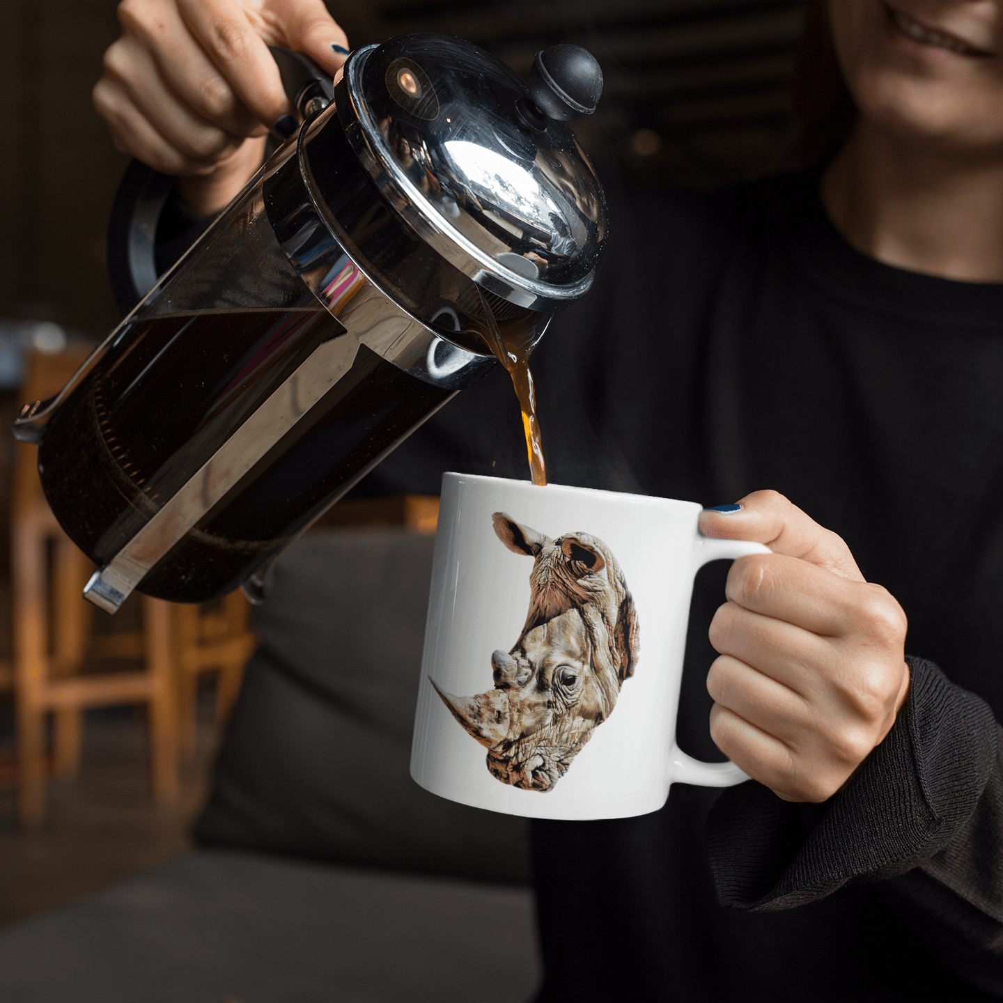 Rhino White Ceramic 11oz Mug - HD Printing