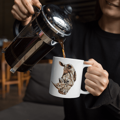 Rhino White Ceramic 11oz Mug - HD Printing