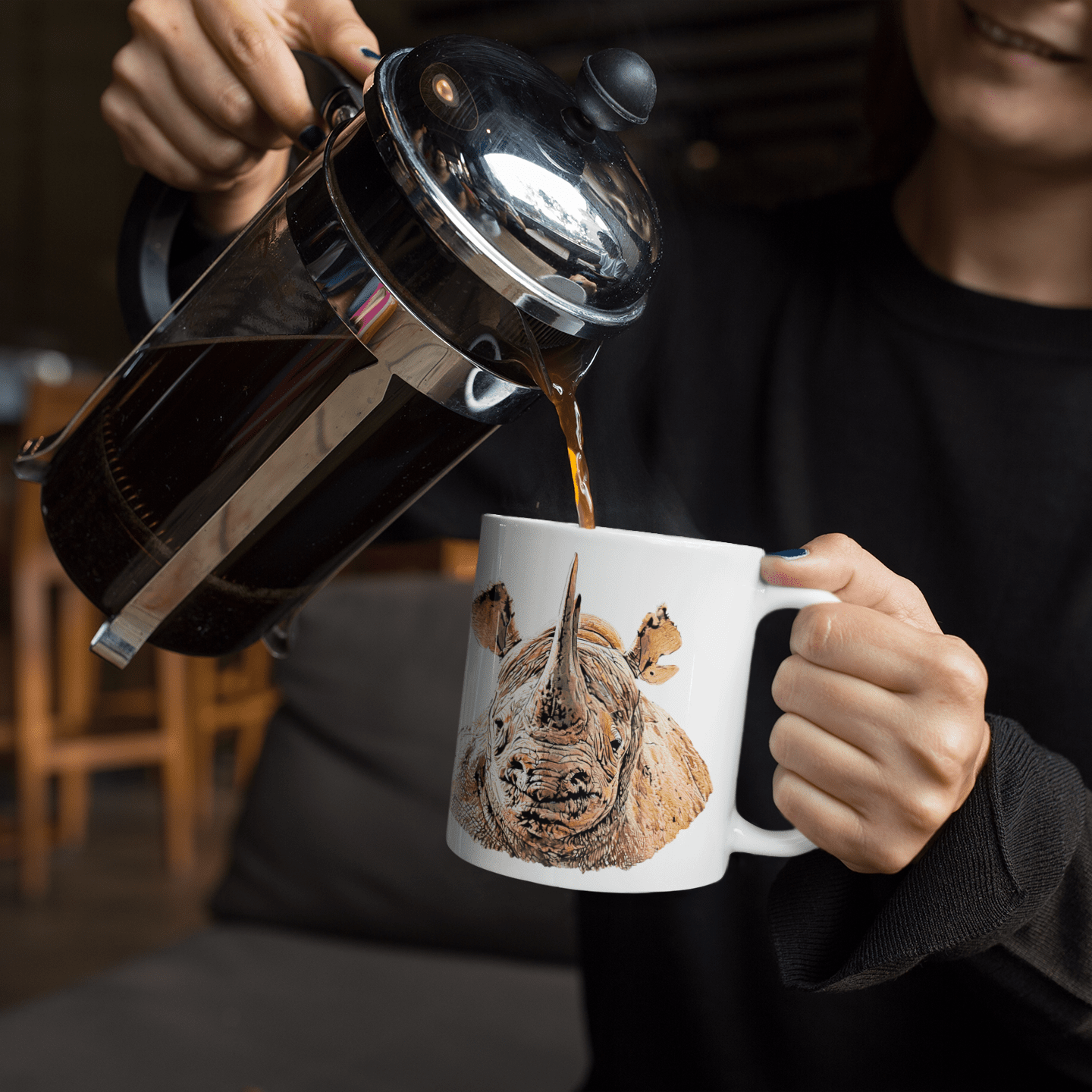 Rhino White Ceramic 11oz Mug II - HD Printing