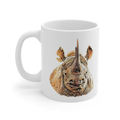 Rhino White Ceramic 11oz Mug II - HD Printing