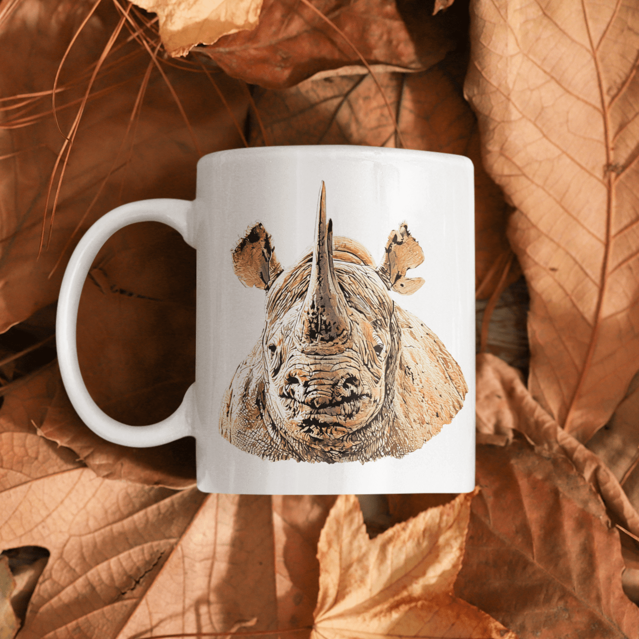 Rhino White Ceramic 11oz Mug II - HD Printing