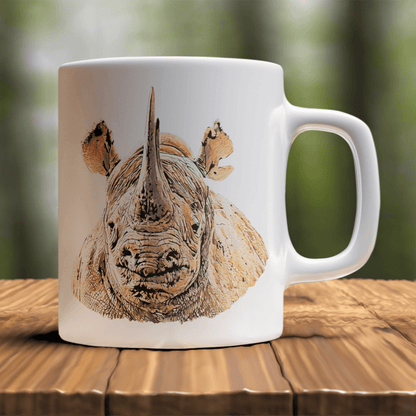 Rhino White Ceramic 11oz Mug II - HD Printing