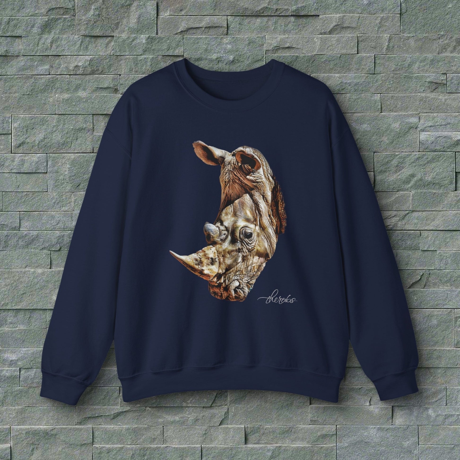Rhinoceros Unisex Heavy Sweatshirt - HD Printing