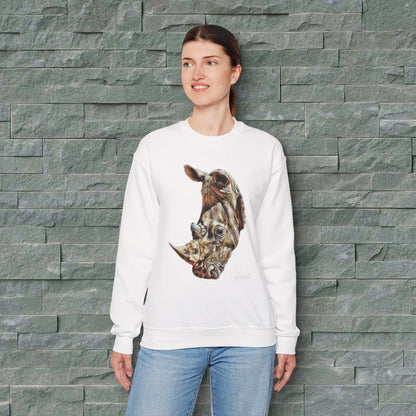 Rhinoceros Unisex Heavy Sweatshirt - HD Printing
