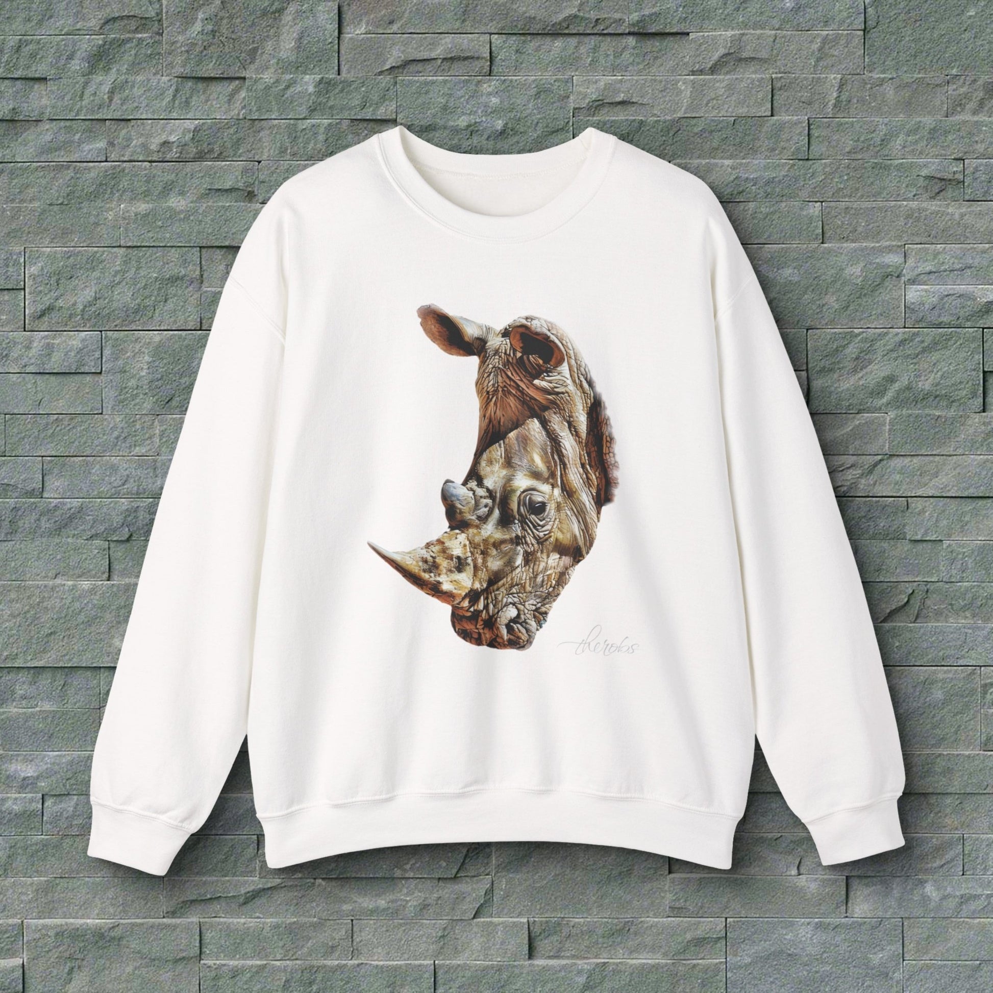 Rhinoceros Unisex Heavy Sweatshirt - HD Printing
