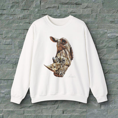 Rhinoceros Unisex Heavy Sweatshirt - HD Printing