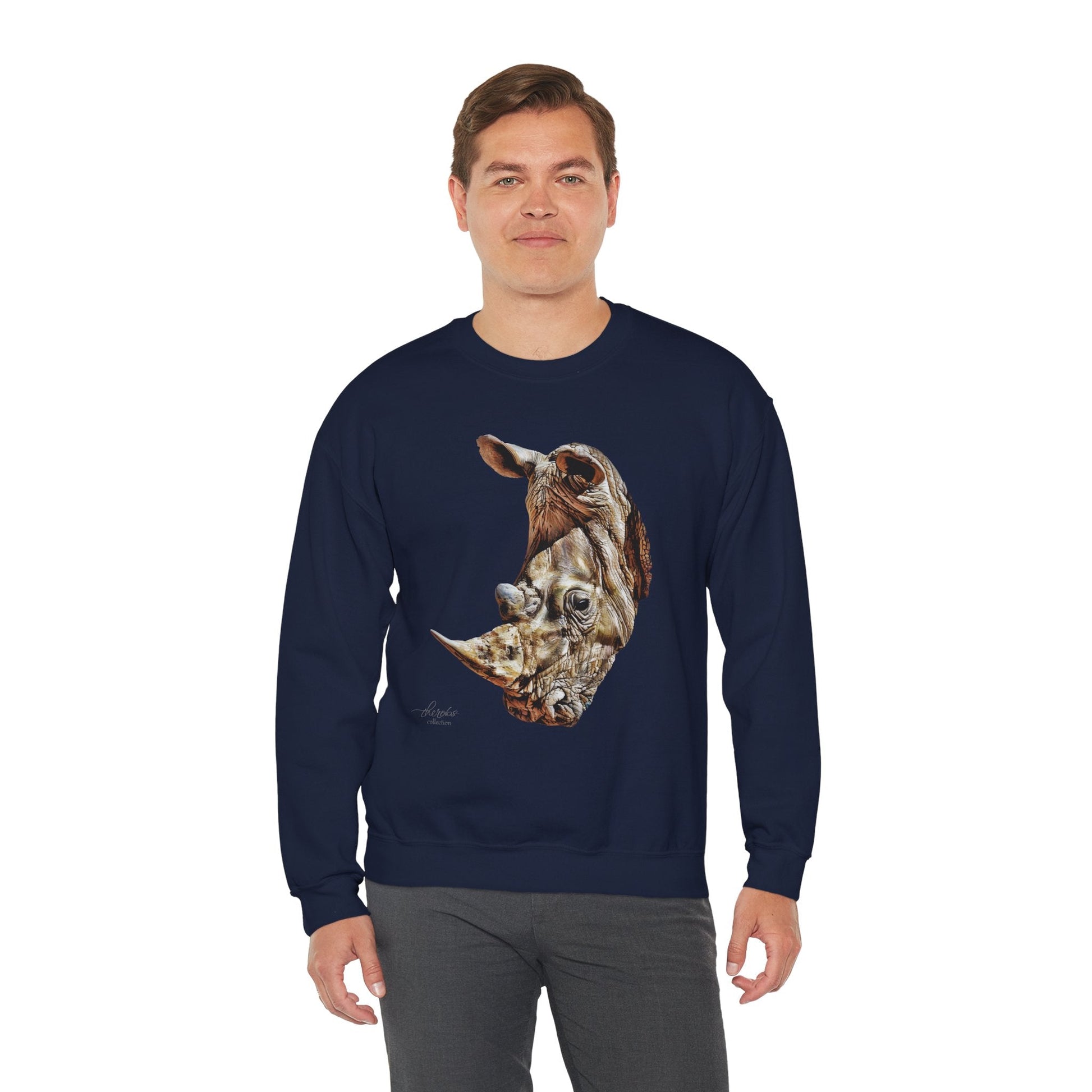 Rhinoceros Unisex Heavy Sweatshirt - HD Printing