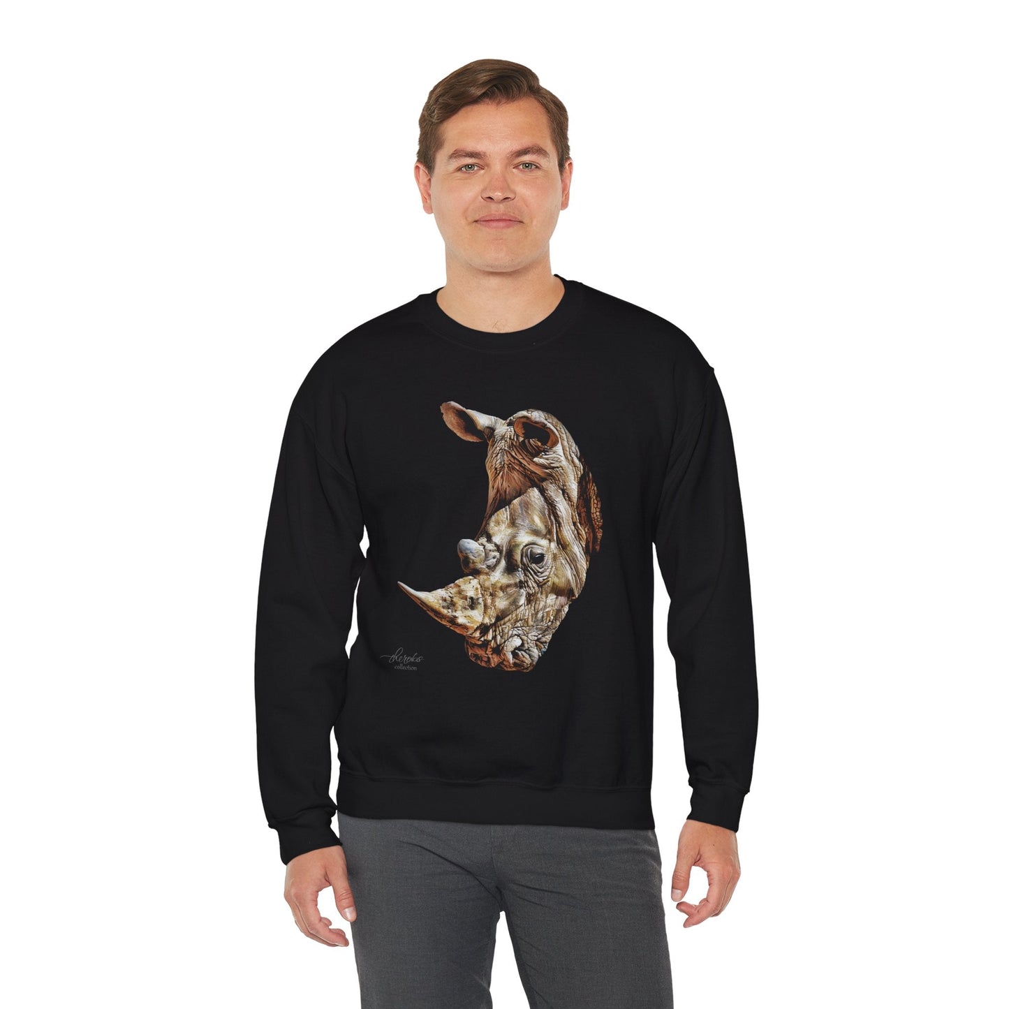 Rhinoceros Unisex Heavy Sweatshirt - HD Printing